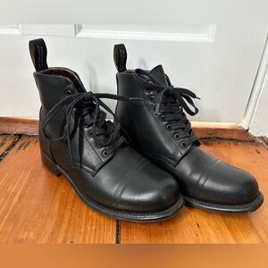 Blundstone #154 Heritage Lace Up Black Leather Boots, AU/UK 5.5 / W 8.5 / M 6.5
